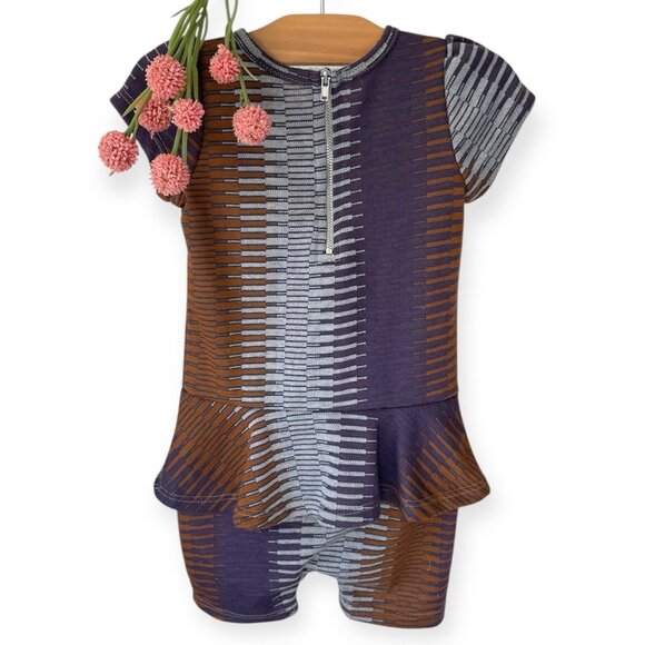 Dot Dot Smile Girls Geometric Skirted Romper - Picture 4 of 5